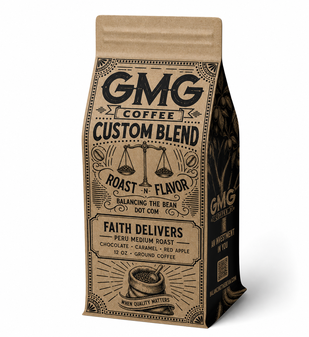 Faith Delivers Peru Medium Roast GMG Coffee bag