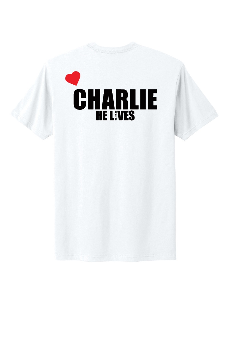 Team Charlie T-shirt in white, front
